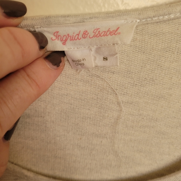 Ingrid & Isabel Heather Gray Long Sleeve Dress Size Small - Picture 7 of 9